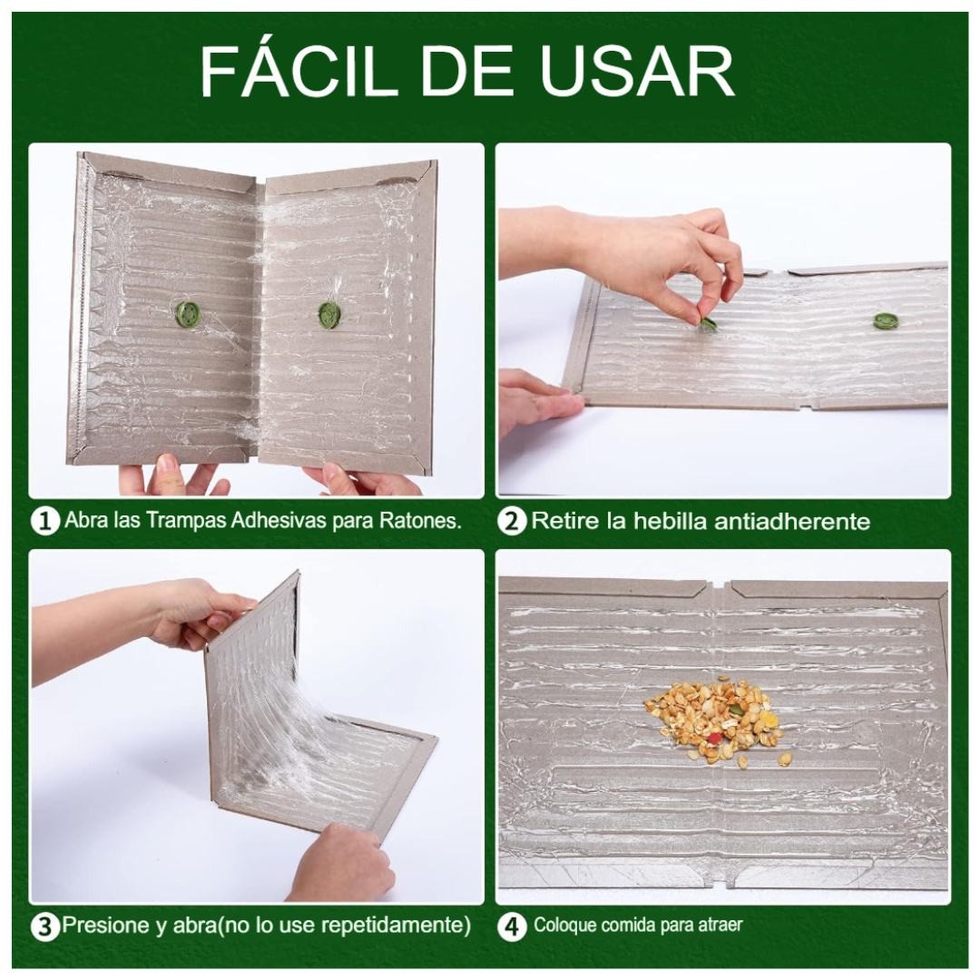 🐭 Trampas Adhesivas Para Ratón – Pack x14