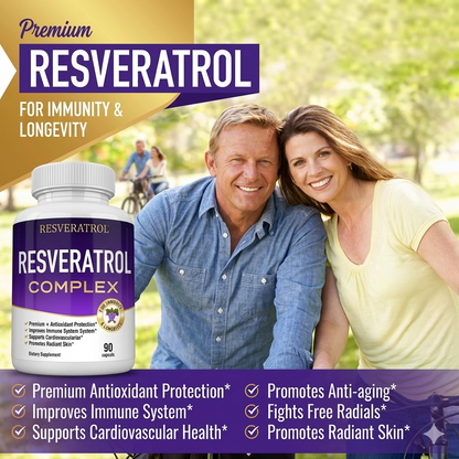 RESVERATROL 1800 MG 100% Puro (90 Cápsulas)