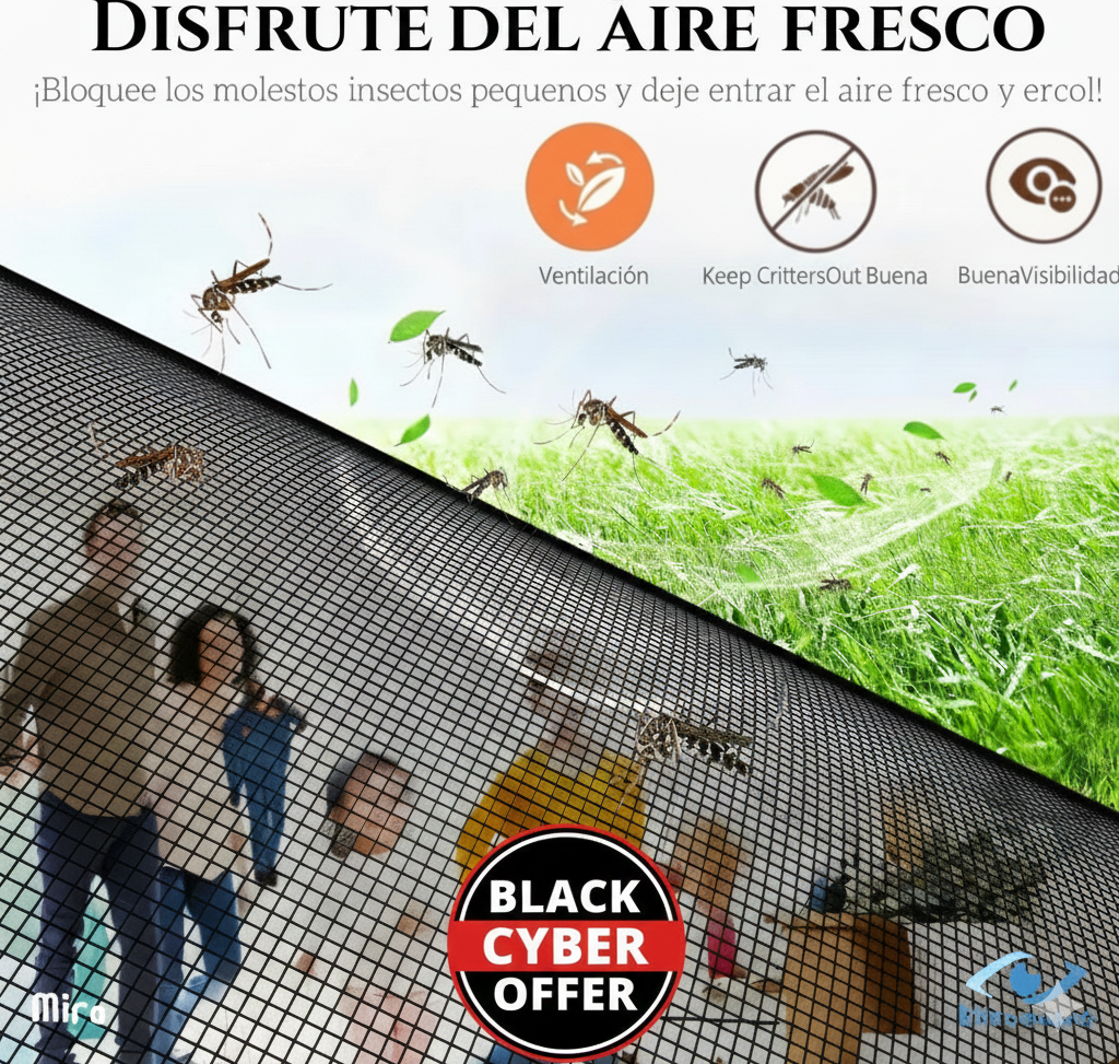 Malla De Puerta Anti Mosquitos con cierre magnético