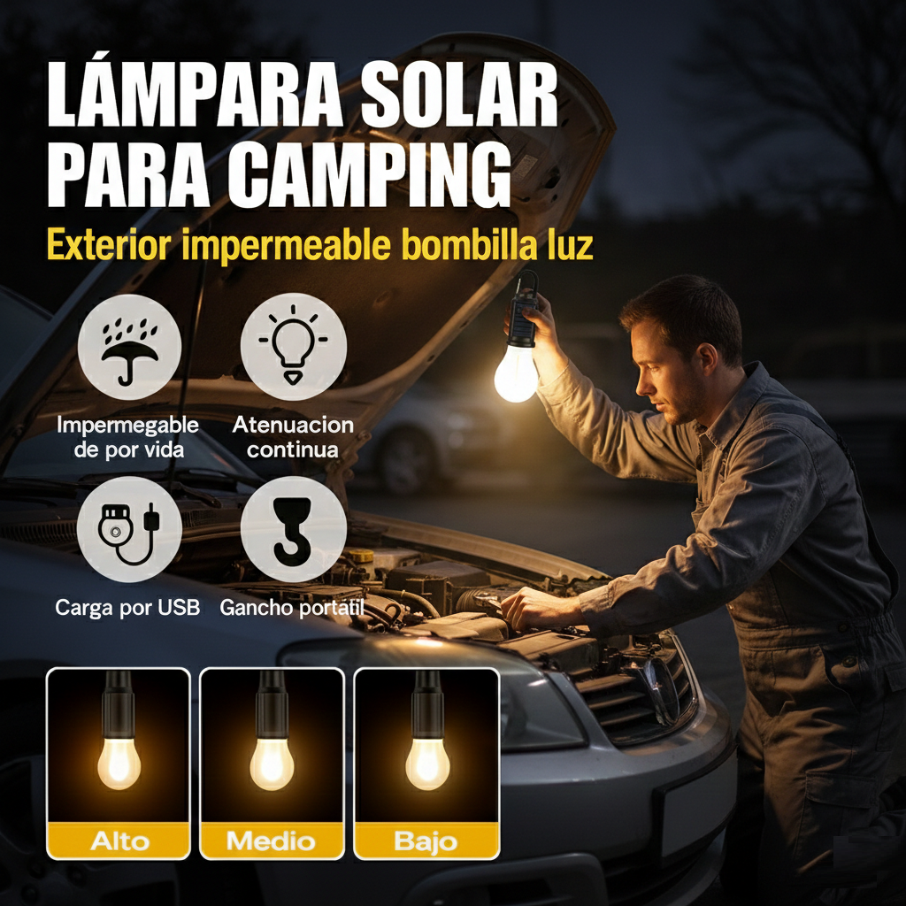 Pack 2 Ampolleta solar de Camping X2
