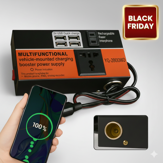 🚗⚡ Inversor Convertidor de Corriente 200W – Convierte 12V