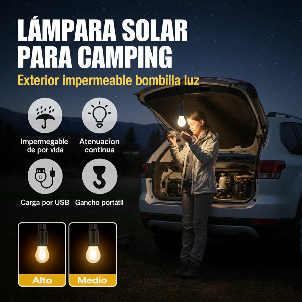 Pack 2 Ampolleta solar de Camping X2