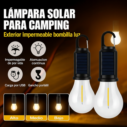 Pack 2 Ampolleta solar de Camping X2