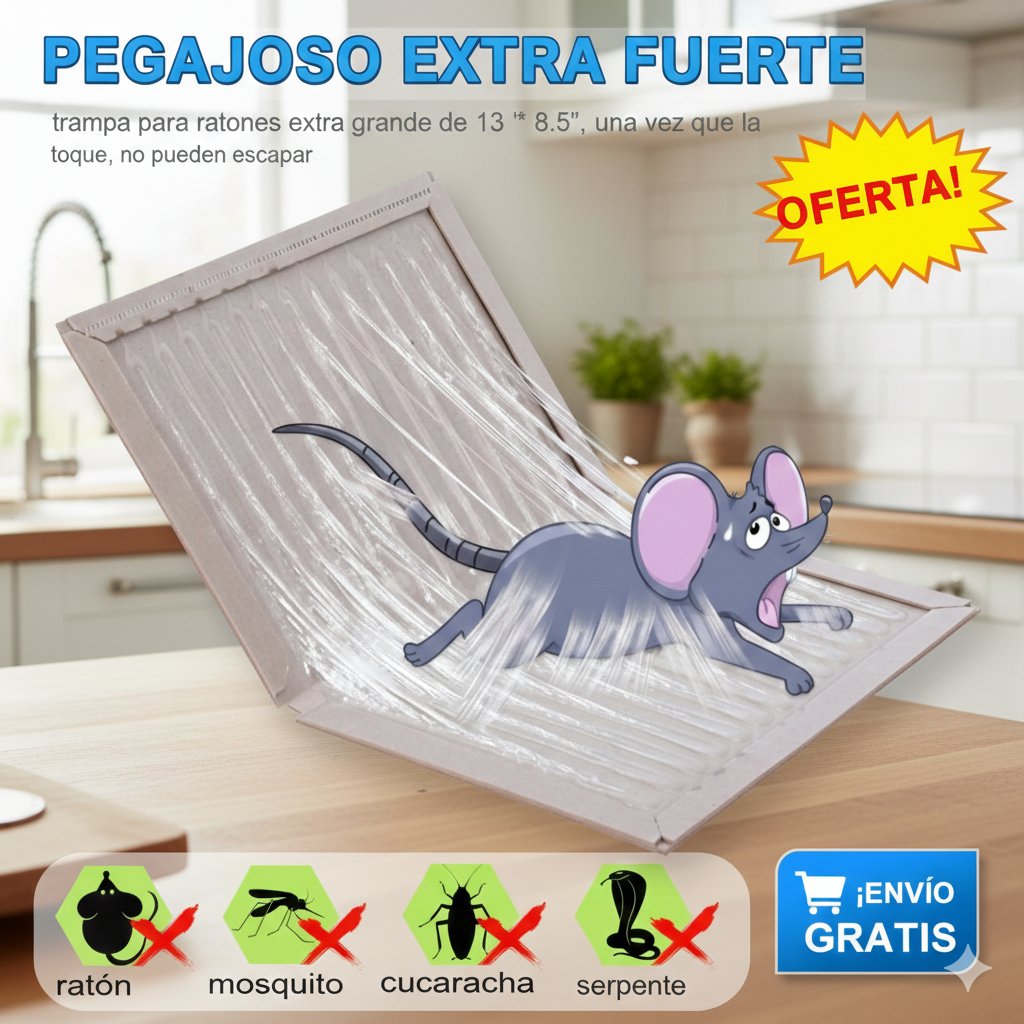 🐭 Trampas Adhesivas Para Ratón – Pack x14
