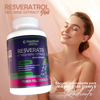 RESVERATROL 1800 MG 100% Puro (90 Cápsulas)