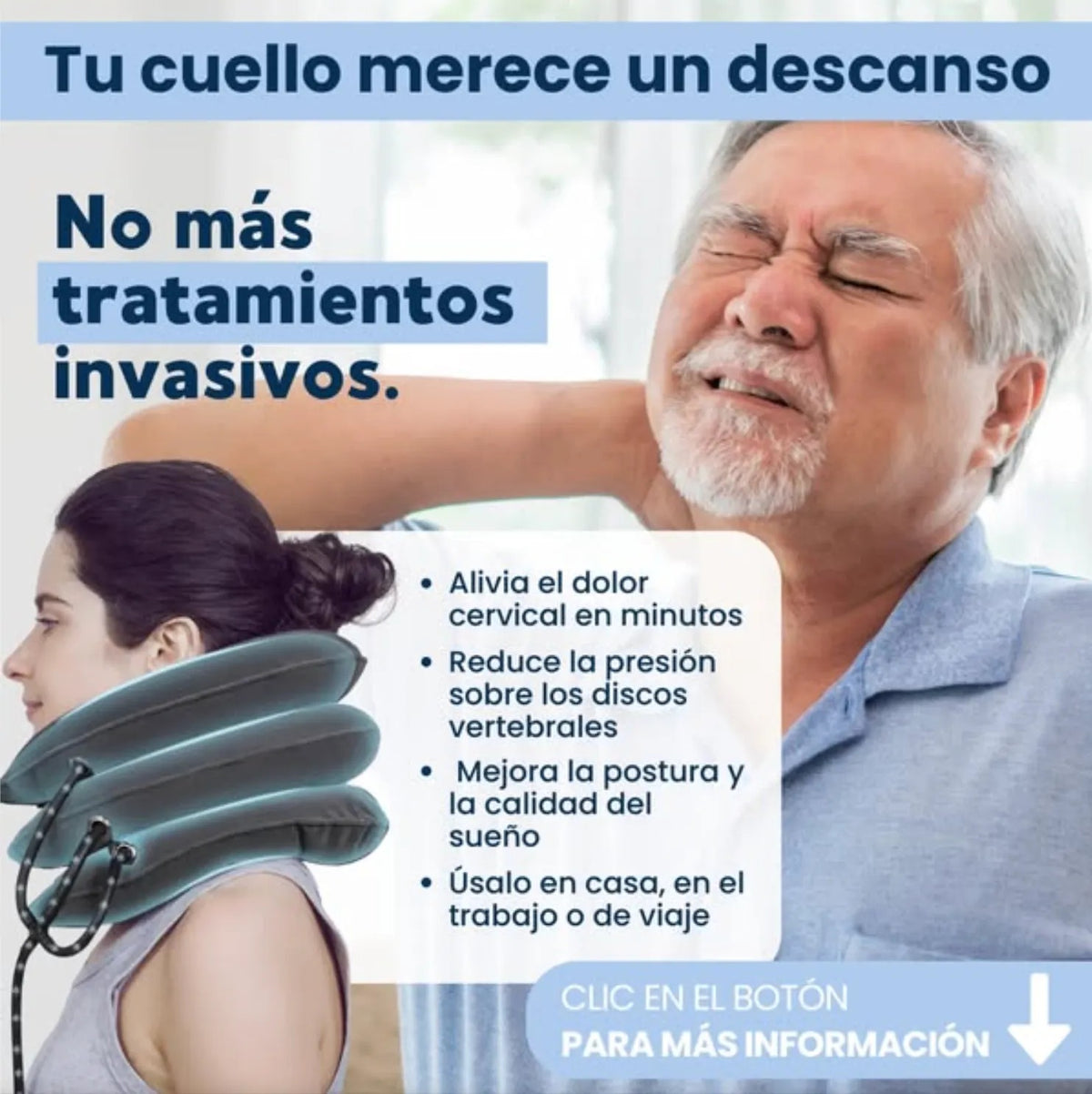Cuello Ortopédico Cervical Inflable