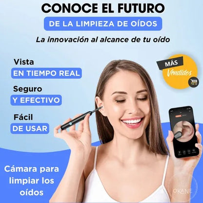 Otoscopio Limpiador Oidos Luz Camara Hd