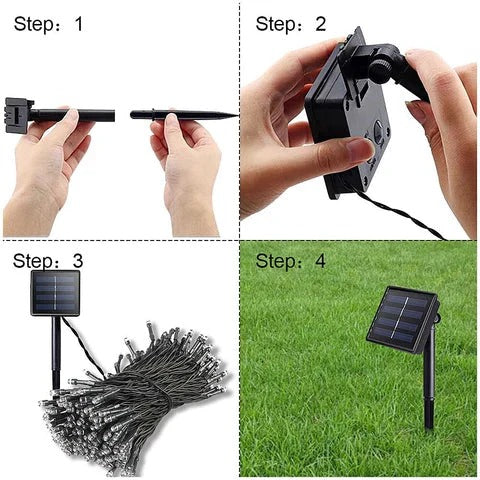 Pack 2x1 Luces De Navidad Solar 20mts
